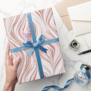 Elegant Rose Gold Blush Shine Abstract Pattern Wrapping Paper