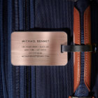 Elegant Rose Gold Brushed Metal Monogrammed