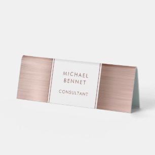 Elegant Rose Gold Brushed Metallic Business