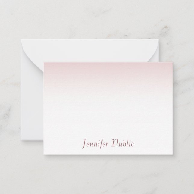 Elegant Rose Gold Calligraphed Script Template (Front)