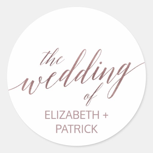 Image of Elegant Rose Gold Calligraphy Envelope Seals