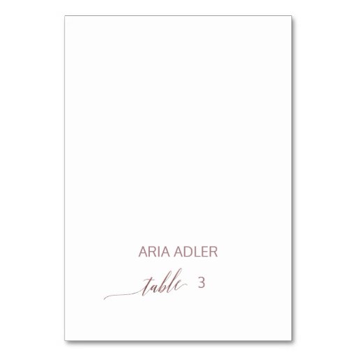 Image of Elegant Rose Gold Calligraphy Escort Place Cards