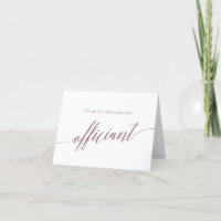 Elegant Rose Gold Calligraphy Officiant