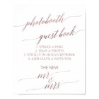Elegant Rose Gold Calligraphy Photobooth Guestbook