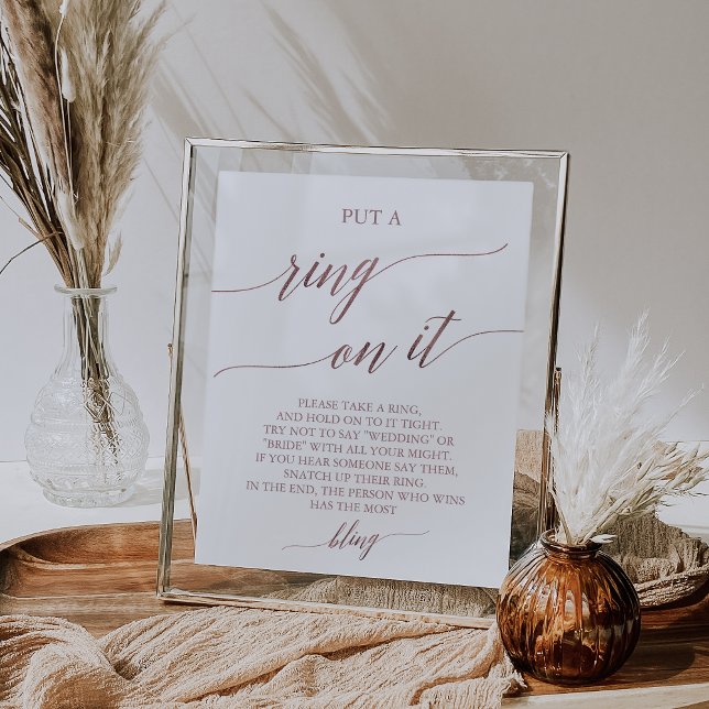 Elegant Rose Gold Calligraphy Ring Game Sign (Creator Uploaded)