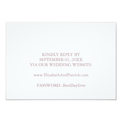 Image of Elegant Rose Gold Calligraphy Wedding Website RSVP Invitation