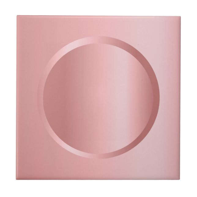 Elegant Rose Gold Changeable Image Template Tile (Front)