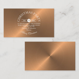 Elegant Rose Gold Christmas Party Ticket Enclosure Card