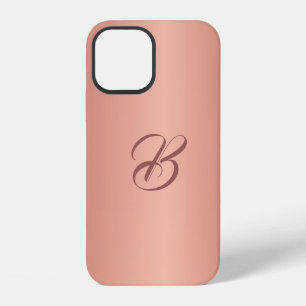 Elegant Rose Gold Colour Monogrammed iPhone Case