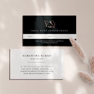 Elegant Rose Gold Conch Shell Appointment Card