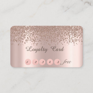 Elegant Rose Gold Diamonds Loyalty Card