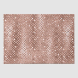Elegant Rose Gold Diamonds Metallic Glitter Tissue Paper