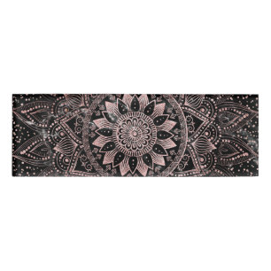 Elegant  Rose Gold Dots Mandala Marble  Name Tag