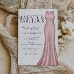 Elegant Rose Gold Dress Womans 70th Birthday Party Invitation<br><div class="desc">Elegant Rose Gold Dress Womans 70th Birthday Party Invitation

Plenty of different colours and variations - See our store below</div>