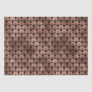 Elegant Rose Gold Fan Grid Art Deco Pattern Tissue Paper