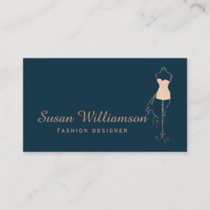 Elegant Rose Gold Fashion Designer Business Card