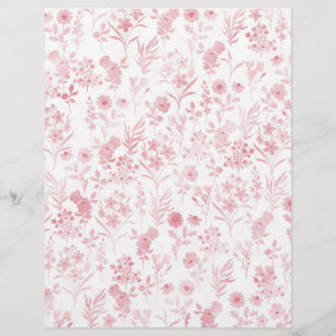 Elegant Rose Gold Flowers White Botanical Custom Letterhead