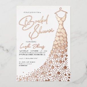 Elegant Rose Gold Foil dress modern Bridal shower