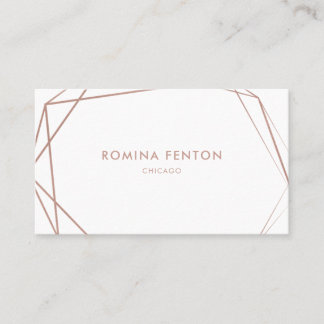 Elegant Rose Gold Foil Frames Modern Professional Business Card