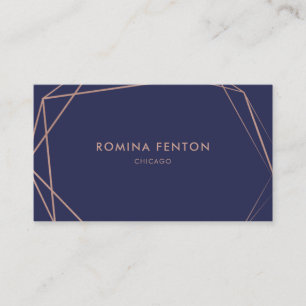 Elegant Rose Gold Foil Frames Modern Professional  Business Card