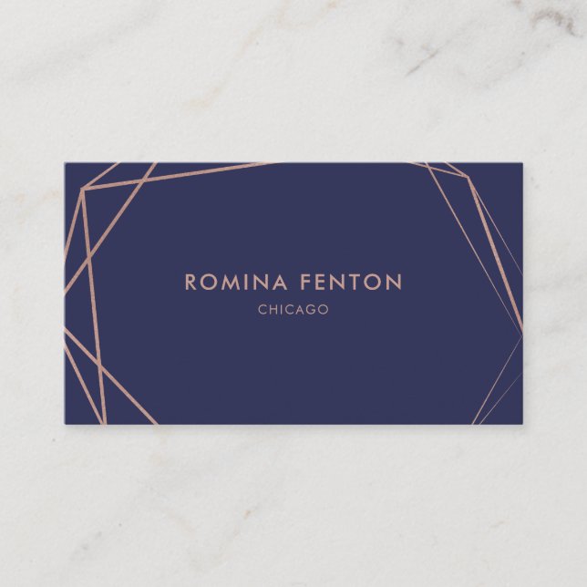 Elegant Rose Gold Foil Frames Modern Professional  Business Card (Front)