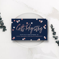 Elegant Rose Gold Foil Gift Registry Wedding