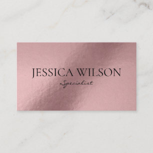 Elegant rose gold foil gradient business card