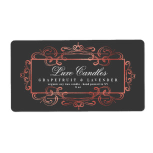 Elegant Rose Gold Foil Swirls Luxurious Dark Grey