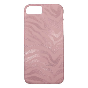 Elegant Rose Gold Foil Zebra Animal Pattern iPhone 8/7 Case