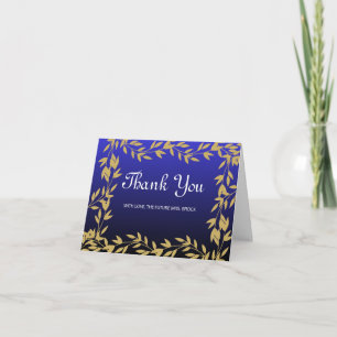 Elegant Rose Gold Future Mrs Thank You Card