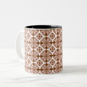 Elegant Rose Gold Geometric Pattern Mug