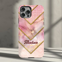 Elegant rose gold girly geometric