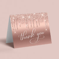 Elegant Rose Gold Glitter 75th Birthday Party