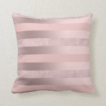 Elegant rose gold glitter & blush pink stripe