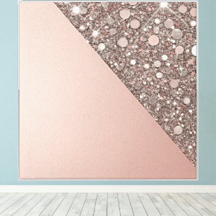 Elegant Rose Gold Glitter Canvas Print