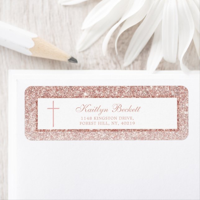 Elegant Rose Gold Glitter Confirmation Or Baptism (Insitu)
