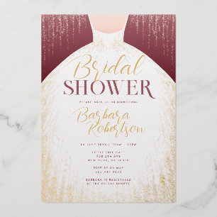 Elegant Rose Gold Glitter Dress Bridal Shower