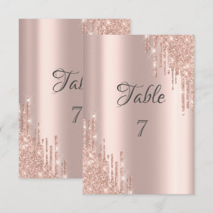 Elegant Rose Gold Glitter Drips Invitation
