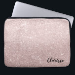 elegant rose gold glitter laptop sleeve<br><div class="desc">Minimalist,  modern and stylish design representing faux rose gold glitter. This beautiful and feminine print,  with its simple yet stunning effect,  is perfect for the contemporary young women. Impress with unique and elegant gift or just treat yourself.</div>
