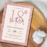 Elegant Rose Gold Glitter modern 18th Birthday Invitation<br><div class="desc">Celebrate your 18th milestone with this Golden Glitter Pink 18th Birthday Invitation, a stunning and elegant design perfect for glamourous events. Featuring a sparkling rose gold glitter border, this invitation exudes luxury and sophistication. The soft blush pink background harmonises beautifully with modern typography, including elegant script for "18th Birthday, "...</div>