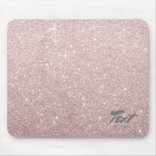 elegant rose gold glitter mouse mat
