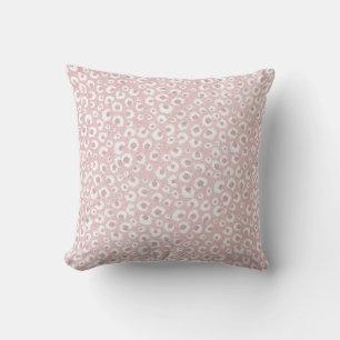 Elegant Rose Gold Glitter White Leopard Print Cushion