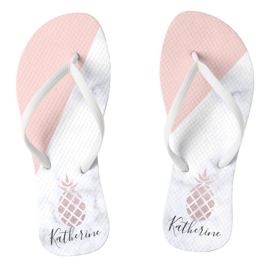 blush pink flip flops