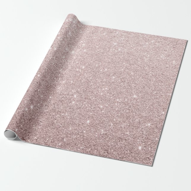elegant rose gold glitter wrapping paper (Unrolled)