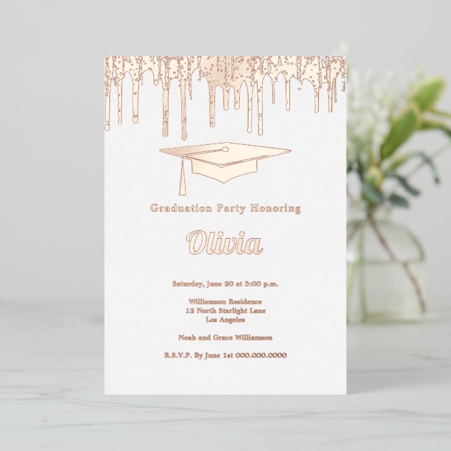 Elegant Rose Gold Graduation Party (Standing Front)