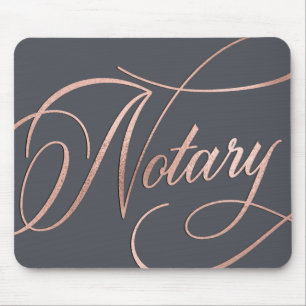 Elegant Rose Gold & Grey Notary Loan Agent  Mouse Mat