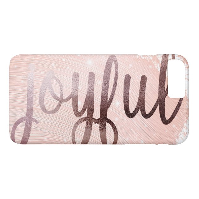 Elegant Rose Gold Joyful design Case-Mate iPhone Case (Back (Horizontal))