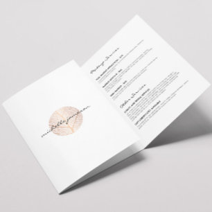 Elegant Rose Gold Leaf Logo Salon, Spa Brochure