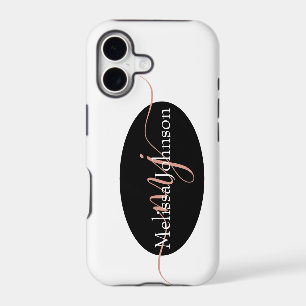 Elegant Rose Gold lettering on Black