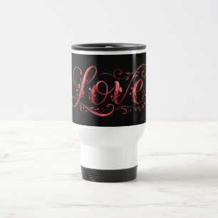 Elegant Rose Gold Love Wedding T Travel Mug